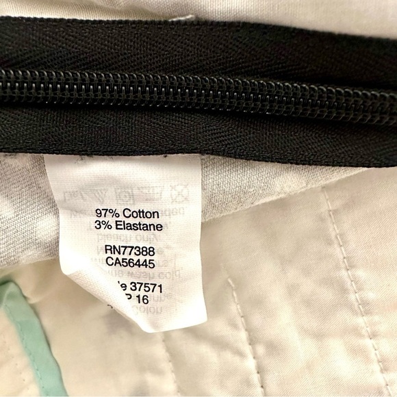 J. Crew Stretch Chino Shorts Black and White Tribal Stripes Size 6 - Picture 8 of 9